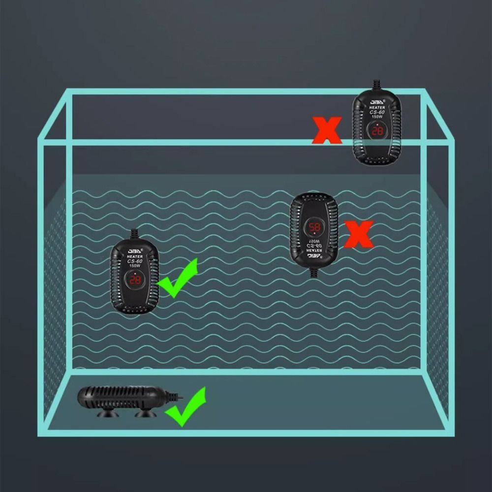 Quartz Glass Turtle Tank Heater Low Water Level Aquarium Thermostat Fish Tanks