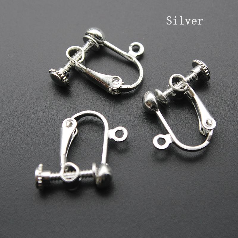 20 Stück/Los 16mm Rundkopfschraube Ohrclip DIY Handgemachte Clip-Ohrringe Teile Ohrclips ohne Loch Schmuckherstellung Zubehör