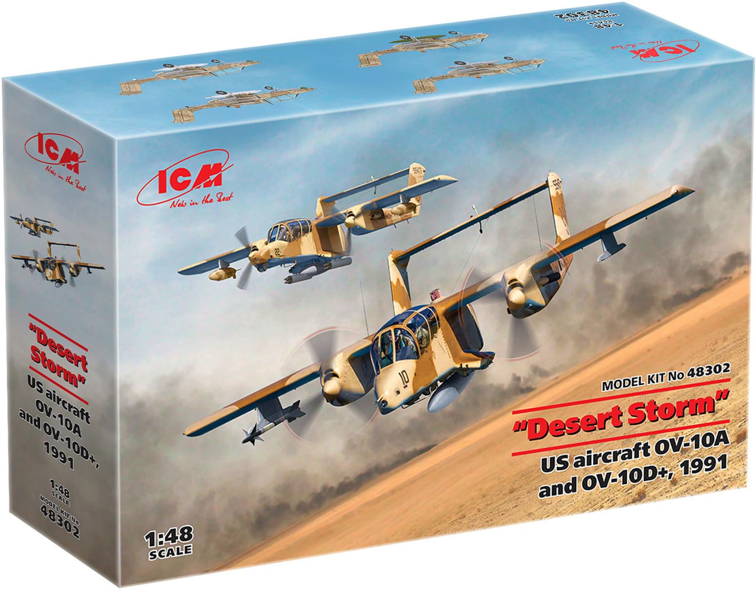 

ICM масштаб 1/48 ВМС США Операция «Буря в пустыне» 1991 OV-10A & OV-10D + пластиковый набор Bronco 48302, отлит в цвете