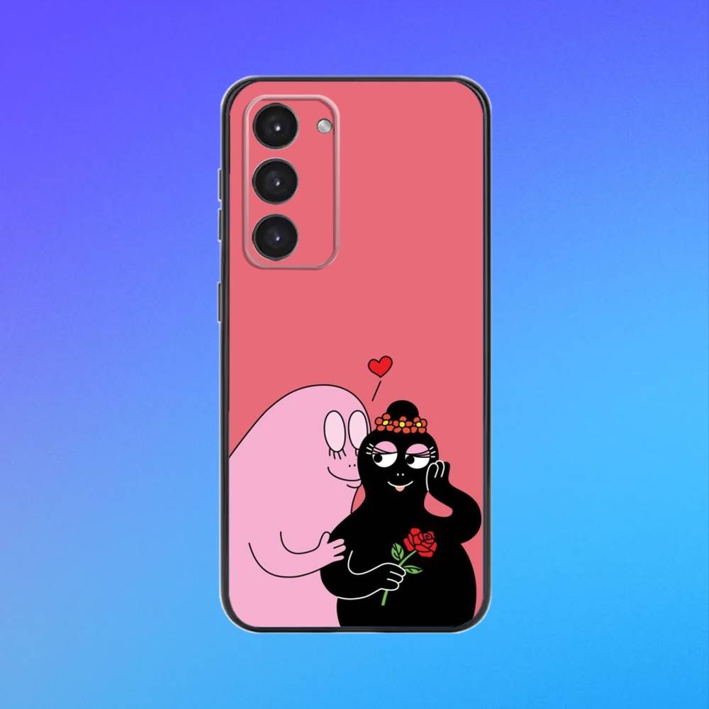 Cartoon B-Barbapapa Black Soft Phone Case  For Samsung Galaxy A73,A72,A71,A53,A52