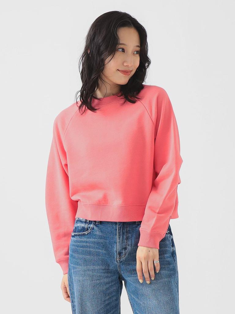 B:MING LIFE STORE by BEAMS Women's CORAL FREE Sweatshirt with Sleeve Form and Fleece Lining