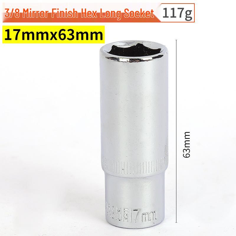 3/8" Sechskantstecknuss 10mm 6-Kant Mittellang Kurz Chrom-Vanadiumstahl Metrisch