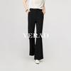 YERAD Women's Black Flare Suit Pants