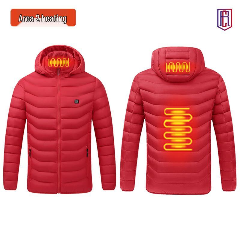 

Smart Heated Winter Jacket - Hooded, Cotton, Electric Full-Body Warmth L