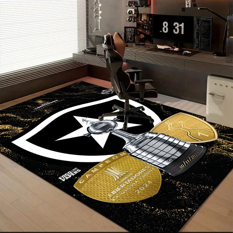 Botafogo Football Club Printed Office Carpet Chair Cushion Entryway Rug, Rugs for Living Room, Bedroom Christmas gifts