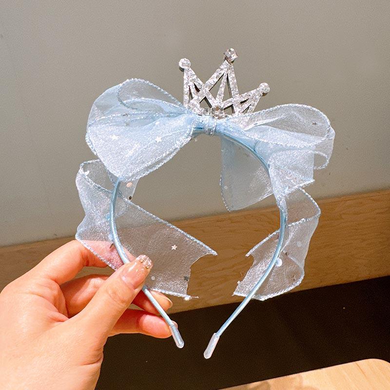 

Корейская повязка на голову в виде короны принцессы с бантом — бережное отношение к волосам, стильный дизайн