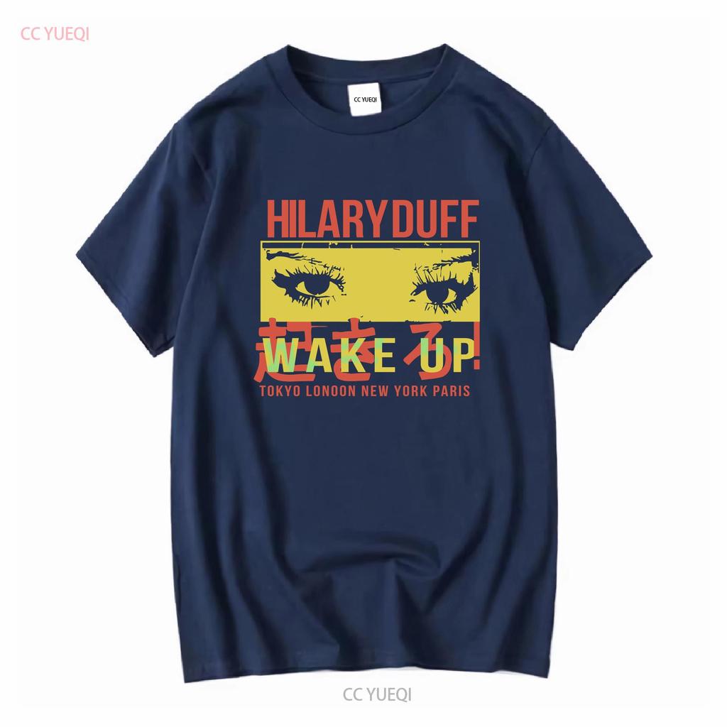 Vintage Hilary Duff Wake up Song Album Most Wanted T shirt 3A696 long or short sleeves vintage Washed Versatile Soft graphic