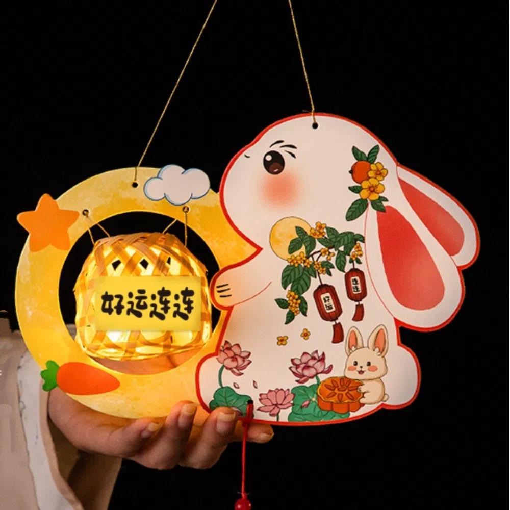 Cute Middle Autumn Festival Lantern Cartoon Hanging Rabbit Lamps  Gift