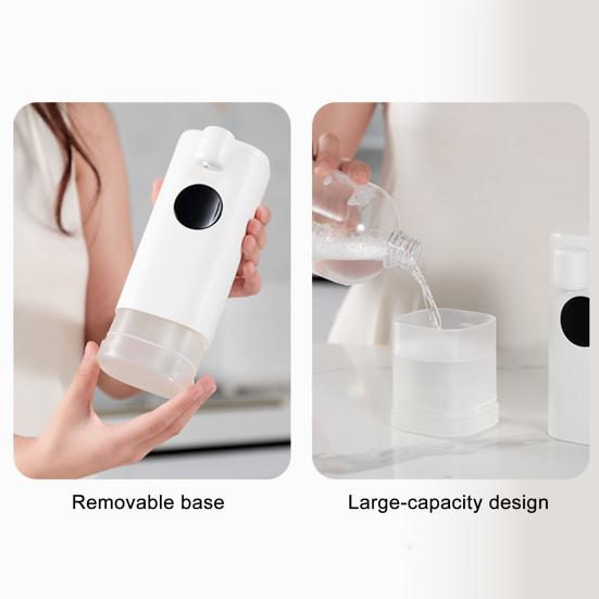 Automatic Foaming Soap Dispenser 350ml Rechargeable Soap Dispenser with 20-Second LED Timer Touchless Smart Hand Soap Dispenser
