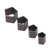 Walfront Leather Punch, 4 Pcs Pentagon Alloy Steel One Hole Hollow Cutter Punch Tool with Storage Box for Cutting Leather Cardboard Clay