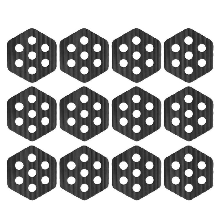 12lots Hexagonal Clear Surfs Tractions Pad Semi Clear Deck Pad for Surfboards Crafts Surfing Accessories