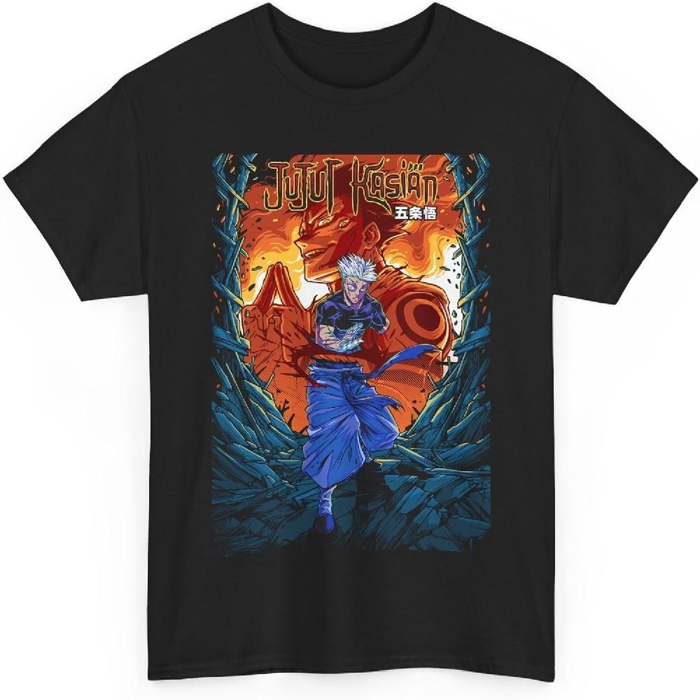 

Jujutsu Gojo Anime T-Shirt Unisex Kaisen Satoru Anime Japanese Cotton Tee SS3 XXXXXL чорний