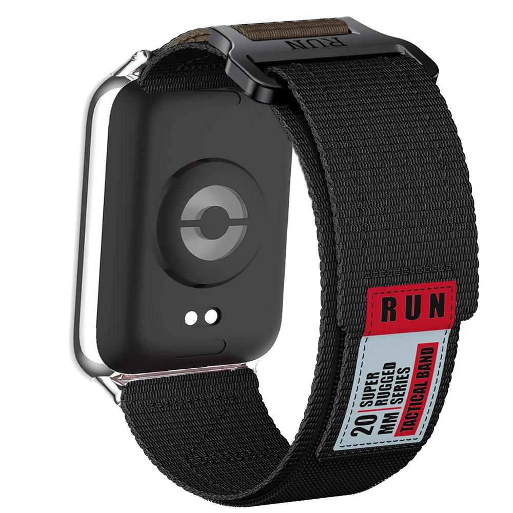 Prodyšný pásek pro Xiaomi Redmi Watch 4/5 Nylonová smyčka Vyměnitelný náramek Pásek pro chytré hodinky Mi Band 9/8 Pro Sportovní pásek
