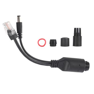24V Waterproof  IP Camera Power Over Ethernet Adapter POE Cable Splitter InjectorBlack