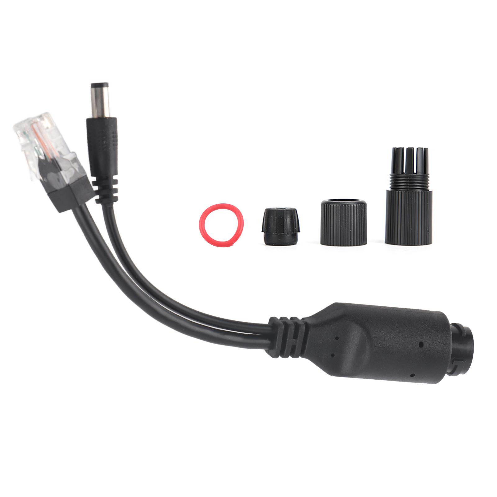 

24V Waterproof IP Camera Power Over Ethernet Adapter POE Cable Splitter InjectorBlack