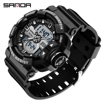 Sanda New Product Electronic Multifunctional Men and Women Watch Creative Simple Korean Electronic Men
