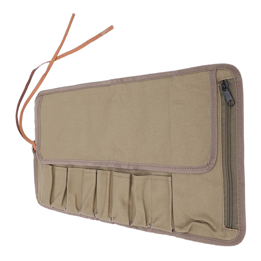 Roll Up Tool Pouch 8 Compartments Oxford Fabric Portable Tool Roll Organizer for Chisel Wrench Pliers Carving Tools
