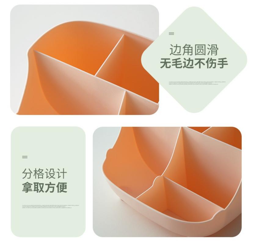 Creative 6 Gird Desktop Organizer Pen Holder Multifunctional Desk Makeups Pencil Storage Stand Box School Office Stationery