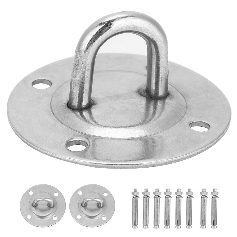 Stainless Steel Mount Anchor & Bolts Ceiling Buckle Hook Fixed Disc for Yoga Hammock