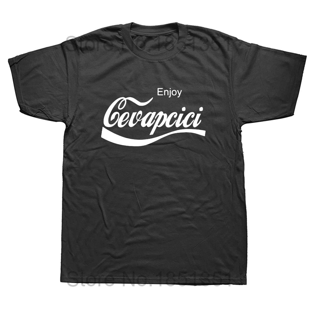 

Enjoy Cevapcici Red T Shirt Print for Men Cotton New Cool Tee Cola Parody Retro Vintage Balkan Croatia Serbia Macedonia Cevape 4XL