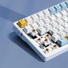Merdia Mechanical 100 Independent Key LED English ABS for Mac White Blue Yellow Keyboard, Type-C Wired, 2.4G, Keys, Switches, Backlight, Layout,