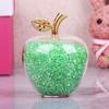 1PC Amazing Love Gifts Hollow Glass Apple Full Fill with Color Crystal Rhinestone Figurines Home Decoration Accessories