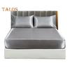 Solid Color Satin Sheet Glossy Bed Sheet Pillowcases Wrinkle-Free Cooling Silky Fitted Sheet Pillow Cover for Twin Full Queen King Size