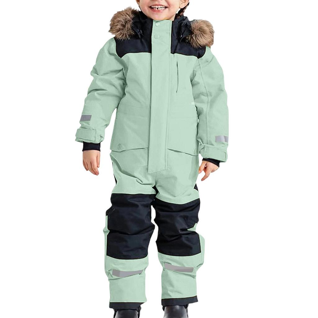 Kinder Mode Outdoor Fleece, Gefüttert Verdickt Warm Jungen Und Mädchen Einteilig Skianzug