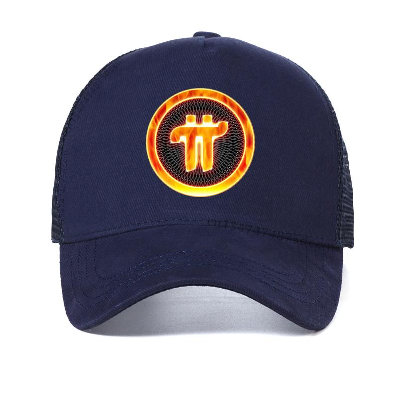

Vintage Pi Men hat Cotton summer Mesh breathable trucker hat Algebra Math Teacher hat Snapback gorras Adjustable темно-синього кольору