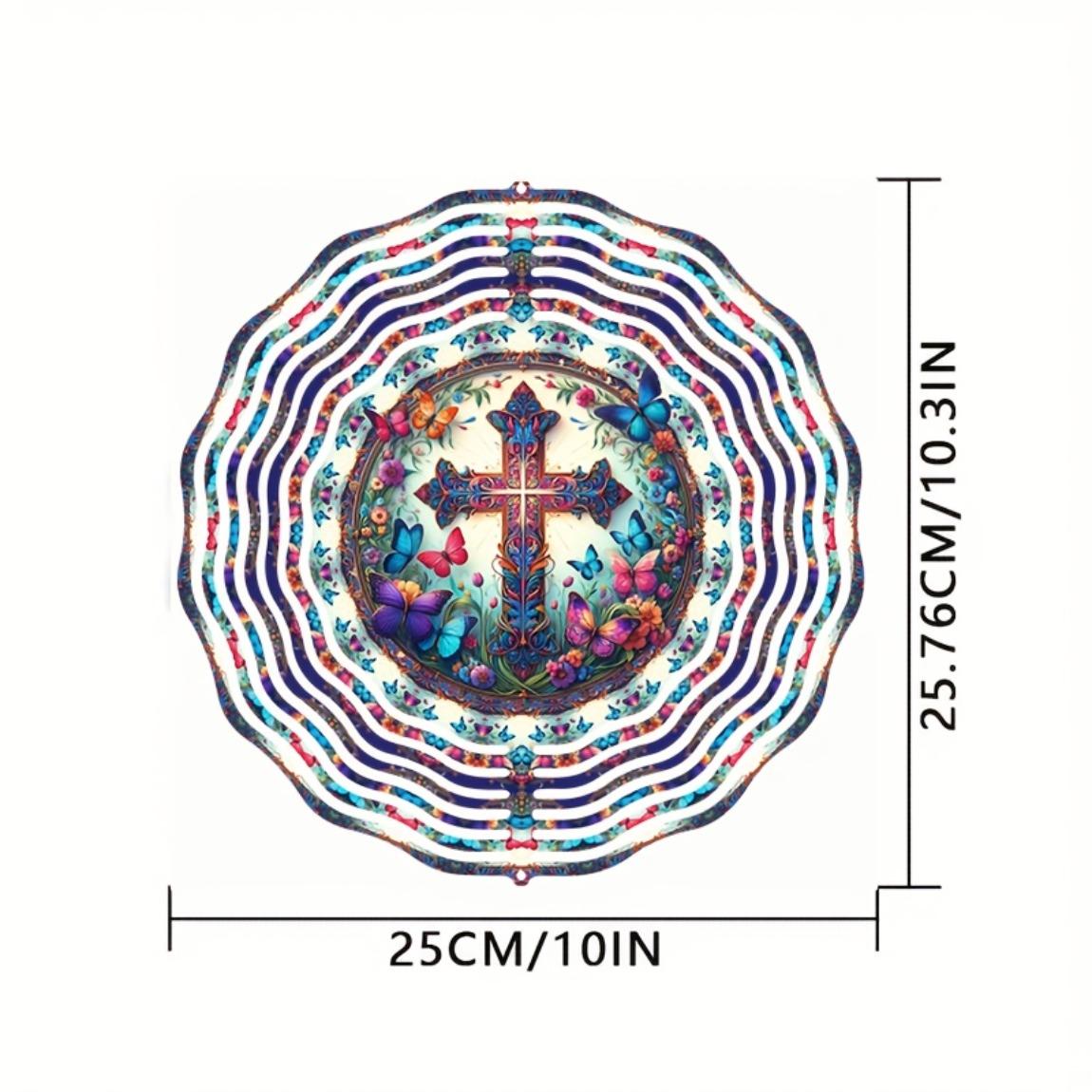 

Металлический 3D флюгер-спиннер «Бабочка» с лазерной резкой, садовый декор с цветочным дизайном, вращающийся на 360 градусов крючок для дома, улицы, подарок на новоселье 01A