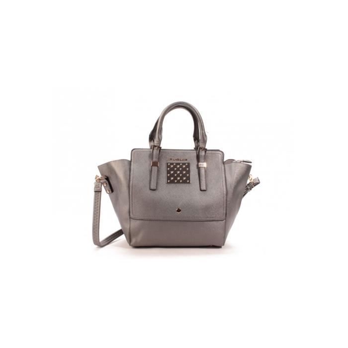 Sac à Main - CHRISTIAN LACROIX - ECLAT 6 - Gris Métallique - Bandoulière Réglable - Pochette Amovible