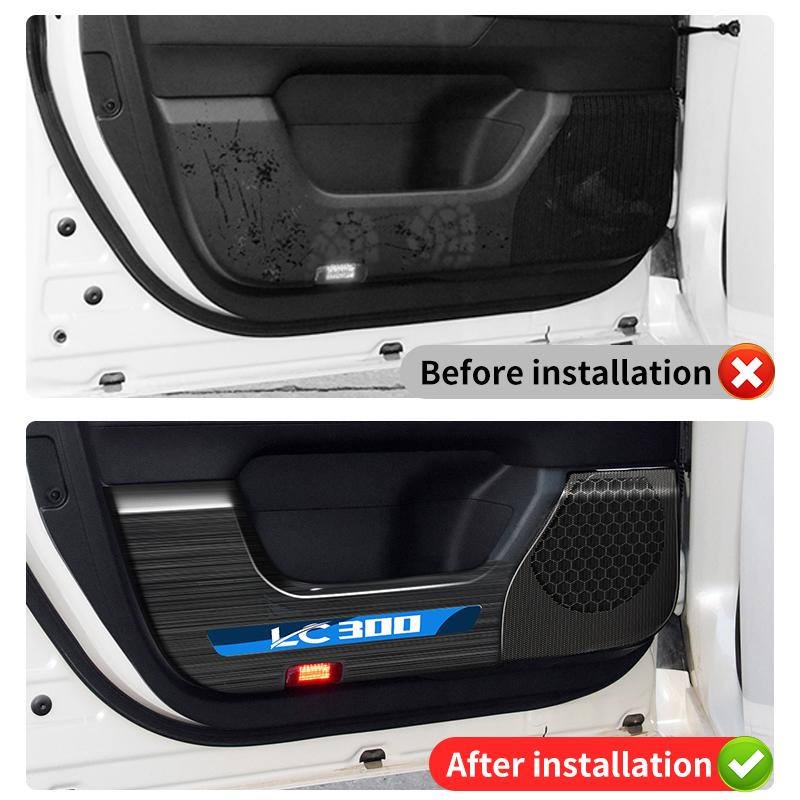 LC300 FJ300 Interior Accessories For 2021-2025 Toyota Land Cruiser 300 Stainless Steel Car Door Protective Cover Speaker Cover