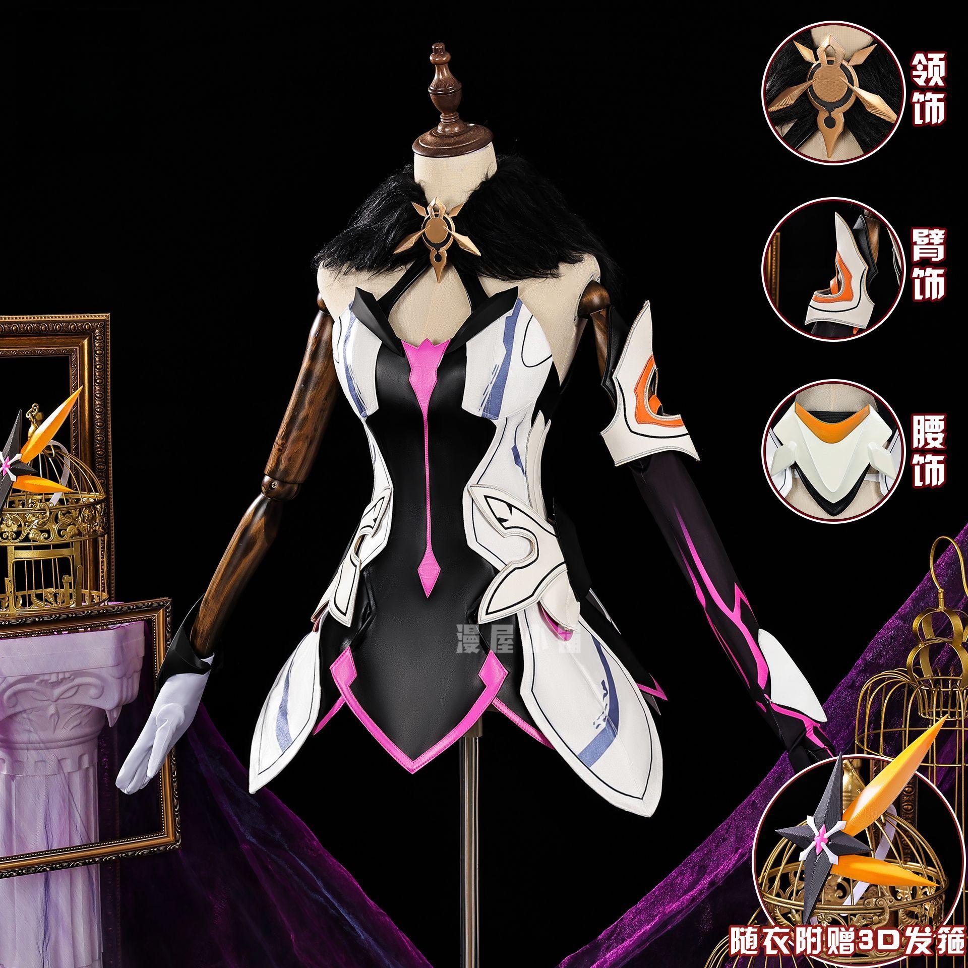 

Kiana Kaslana Cosplay Costume Honkai Impact 3 Uniform Halloween Carnival Party Christmas Play Role Clothes Clothing for Women XXL