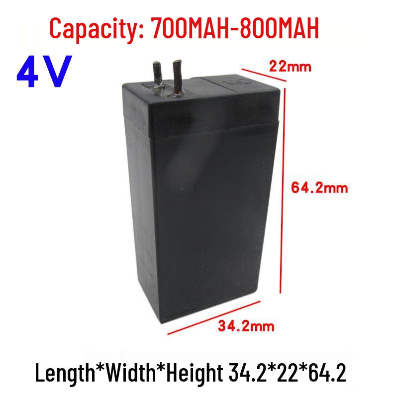 Rechargeable 4V Lead-Acid Battery Electric Mosquito Swatter, LED Desk Lamp, Headlamp, Flashlight - Black