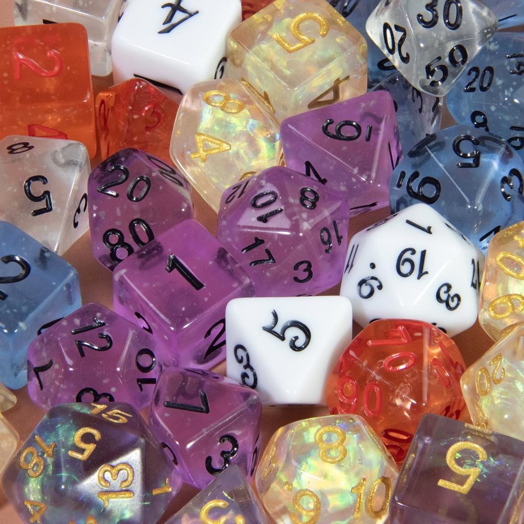 Transparent Polyhedral Dice DND Dice Set 7pcs D4-D20 Board Game Props for DND Game Board Game Accessories