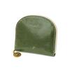 [Dakota] Bi-fold Wallet with Round Zipper, Genuine Leather, Green DA-31742-50