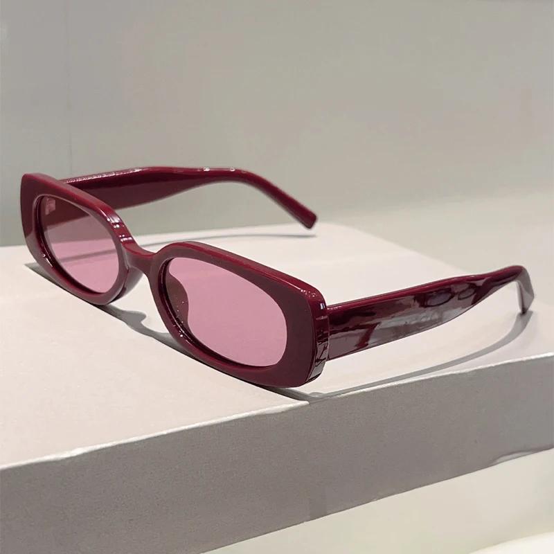 Rectangle Sunglasses Women Fashion Outdoor Casual Shades  New Ins Trendy Korean Style Brand Design Decor Sun Glasses