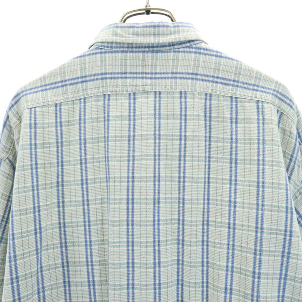 RRL 90s Initial tag Red 3 stars Old Check Pattern Long sleeve half button shirt Men's Used