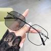 Women's Large Frame Photochromic Anti-Blue Light Myopia Glasses