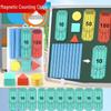 Magnetic Math Toy Set: Counting Sticks & Geometric Shapes for Elementary School Teaching