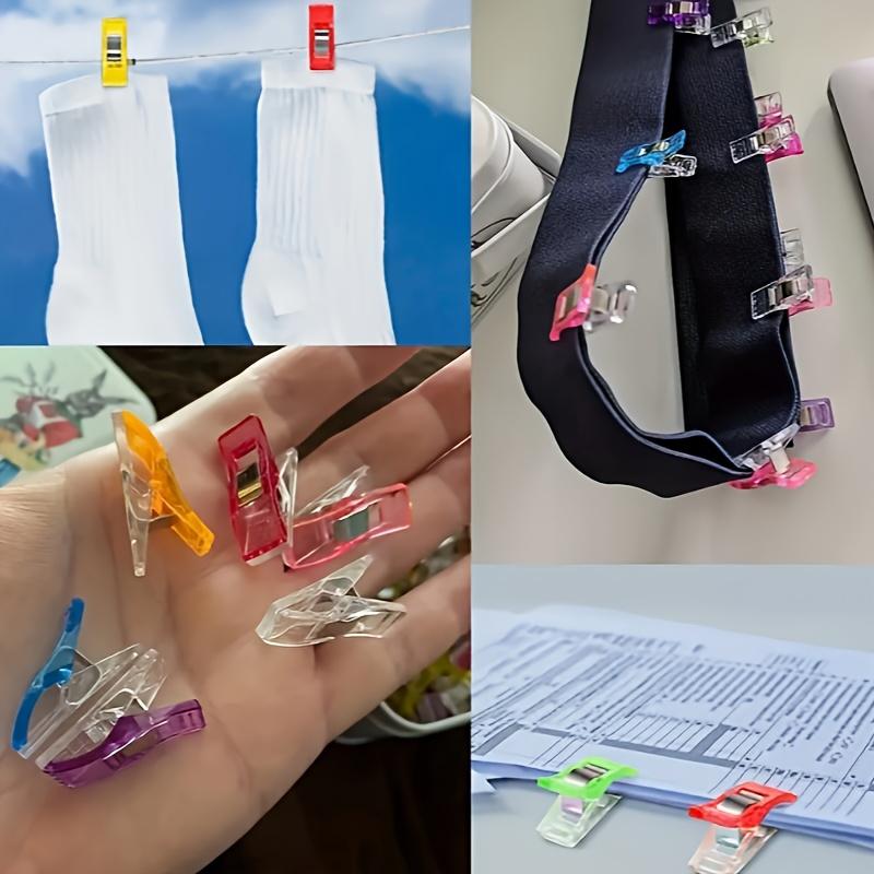 30/50pcs Color Edging Clip Plastic Axe Clip Patchwork Sewing Clip Long Tail Strong Positioning Clip Small Clip