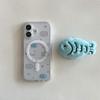 Korean Plush Fish Magnetic Stand iPhone Case for 14/15/16ProMax/17