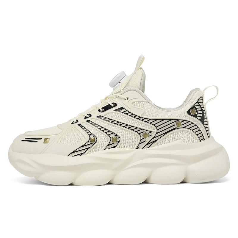 

2025 new men s shoes European station autumn and winter dad shoes platform leather Forrest Gump shoes lightweight versatile fashion casual shoes 45 бежевый