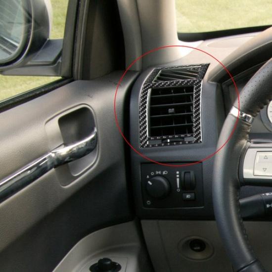 6Pcs For 2008-2010 Chrysler 300 Carbon Fiber Interior Side Air Vent Cover Trim