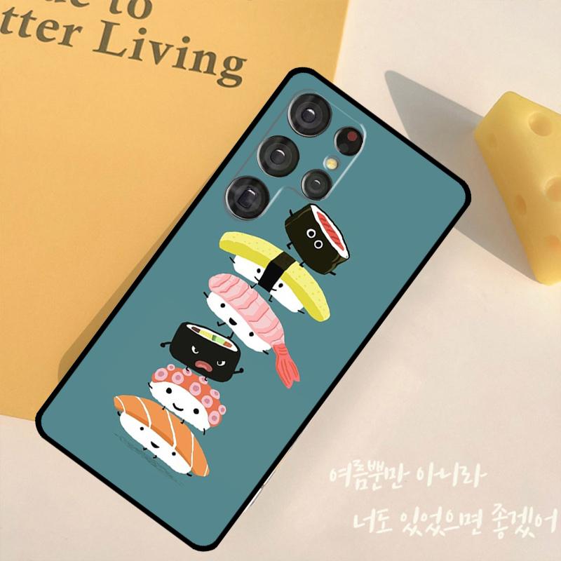 Sushi Food Phone Case For Samsung Galaxy S25 S24 Ultra S9 S10 S20 S22 S21 Plus S23 FE Back Cover Shell