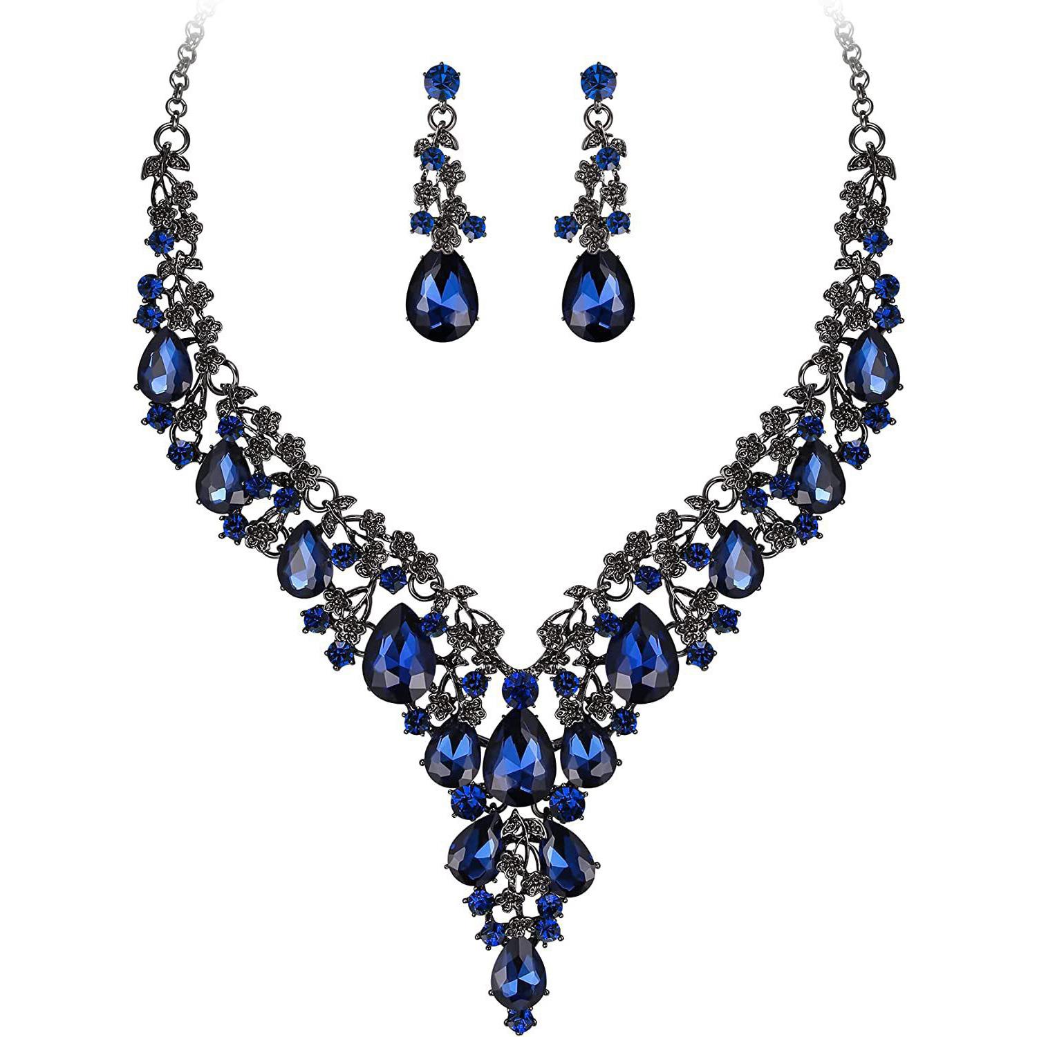 

Fashion Water Drop Women s Necklace Earrings Set