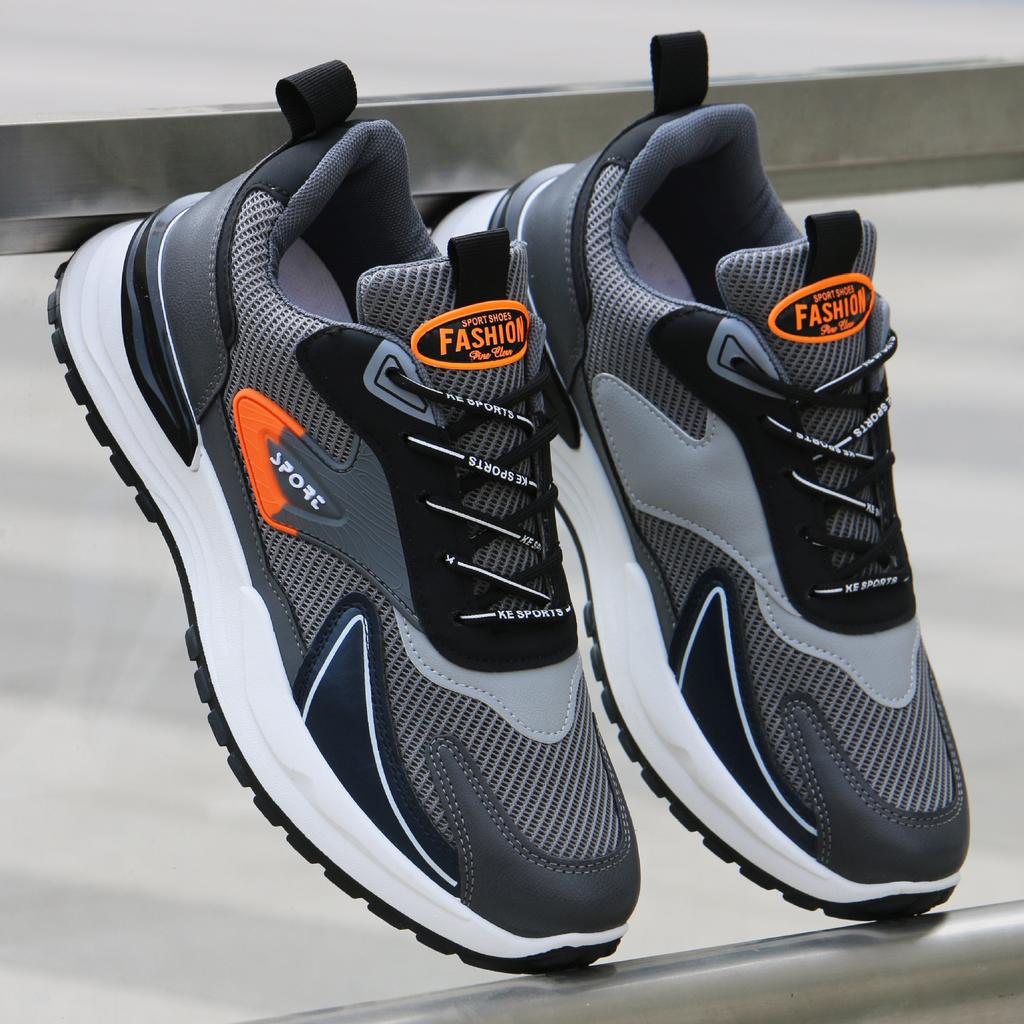 Summer All-match Men's Running Sneakers Breathable Non-slip Damping Casual Sports Shoes Outdoor Soft Vulcanized Shoes Zapatillas