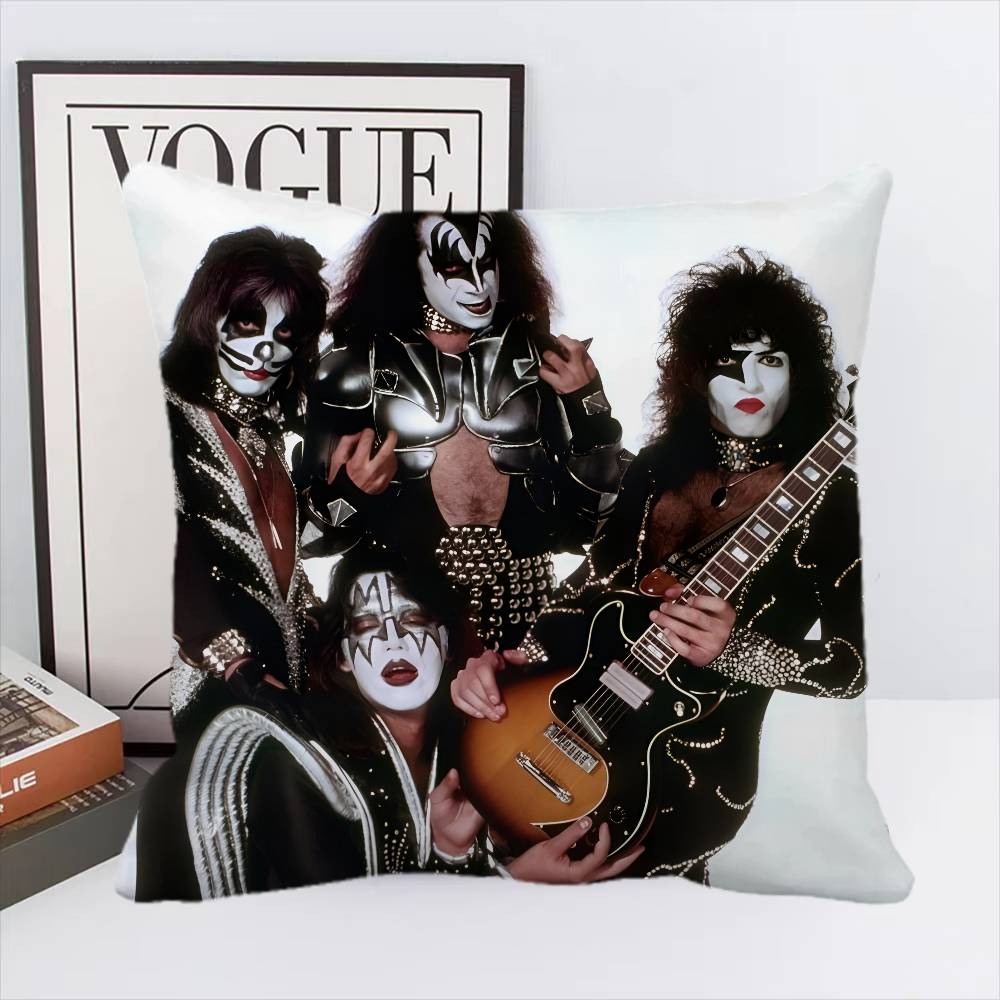 

Rock Band KISS Наволочка Квадратная Подушка Спальня Диван Подушка для Отдыха и Комфорта Автомобиль Гостиная Домашний Декор 16x16Inch