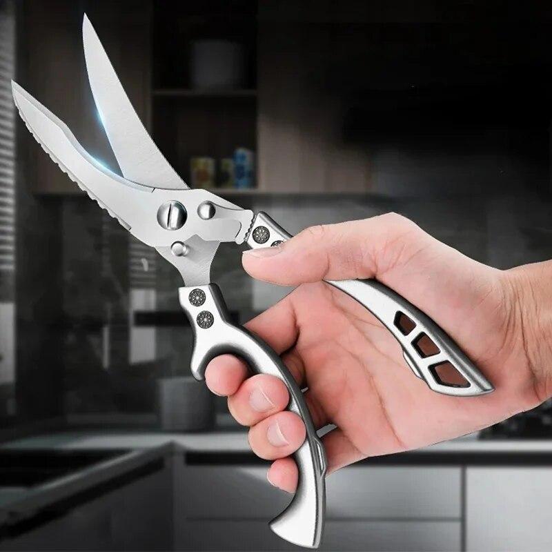 Kitchen Poultry Shears Stainless Steel Chicken Bone Fish Duck Octopus Kitchen Scissors Shear Butter Vegetable Cutter Kitchen Cooking