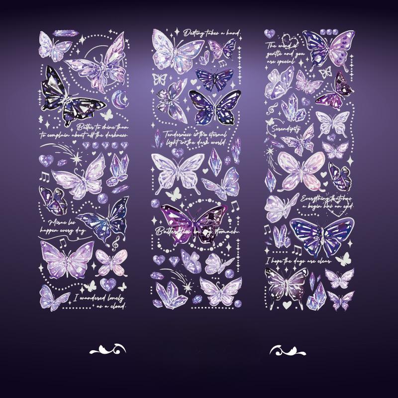 

Креативная рельефная плоская наклейка, наклейка серии «Бабочка» фиолетовый